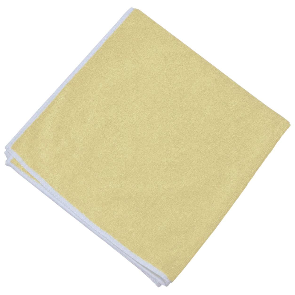 Microvezeldoek "Tricot Class" - 310 g/m² - Geel/witte randen - 40x40 cm